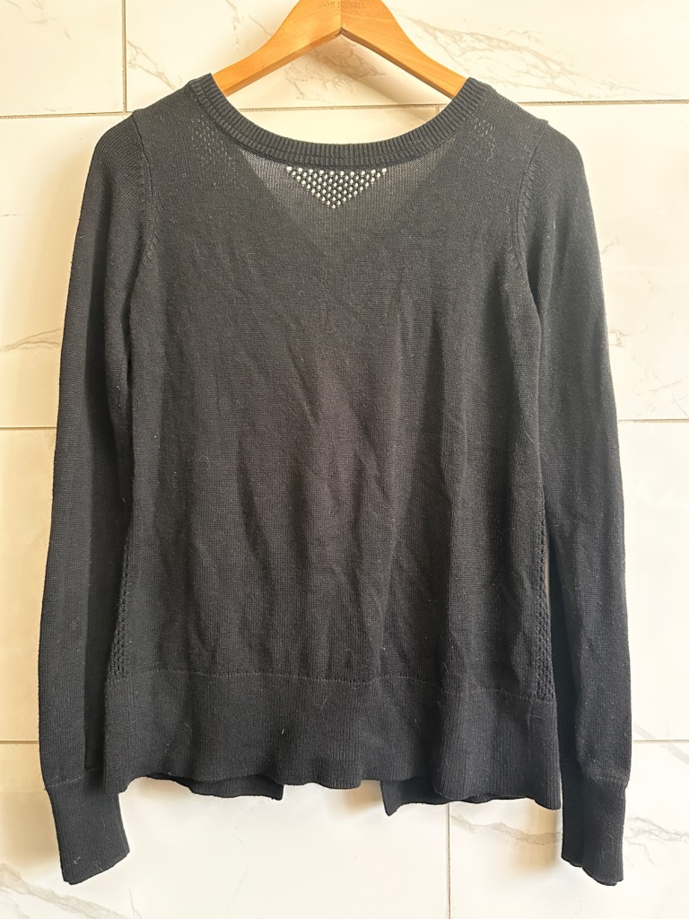 Lululemon Open Back Knit Sweater Wrap Back Pullover